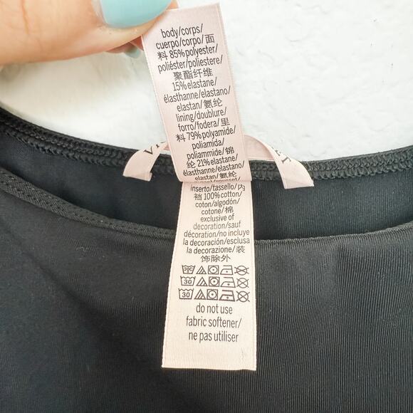 Victoria’s Secret Active Romper Black Size XL Athletic Minimalist Fitness Sporty - Picture 5 of 7